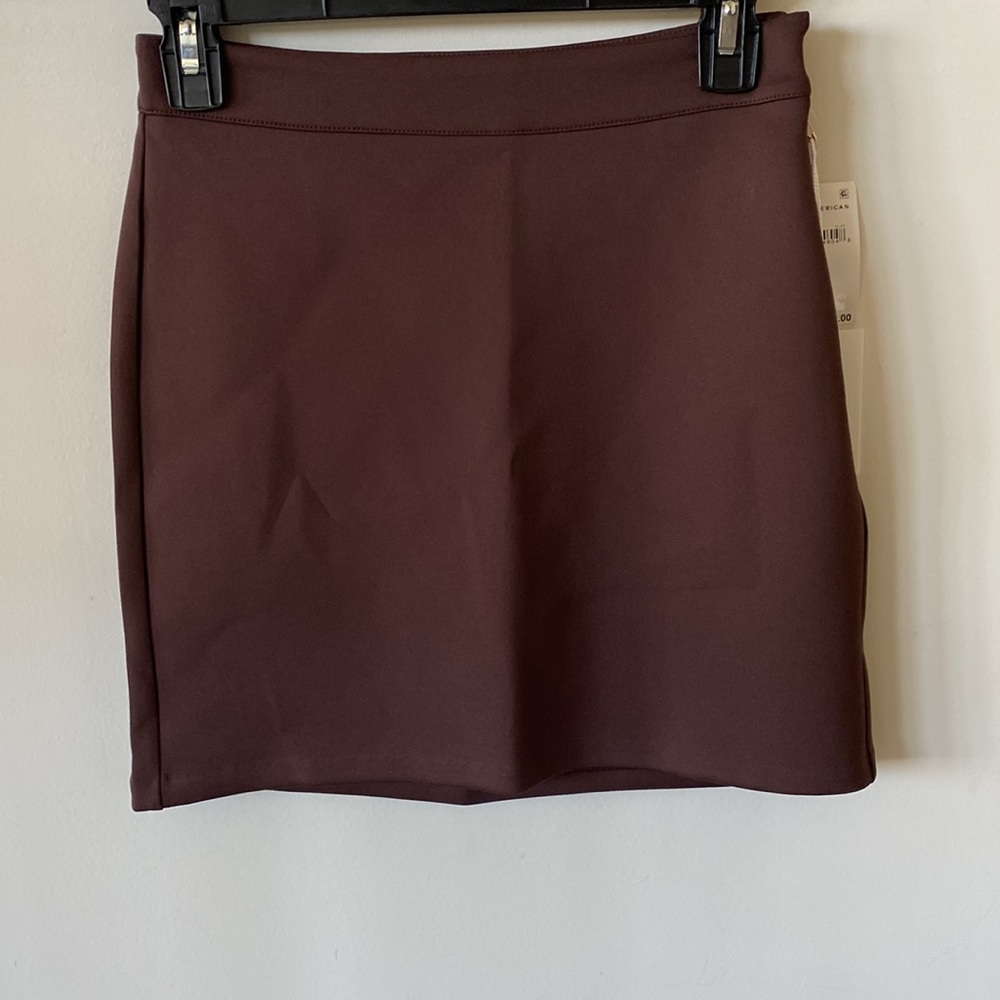 “Good American” brown (coco) scuba mini skirt; size 4/27; NWT - Picture 15 of 16